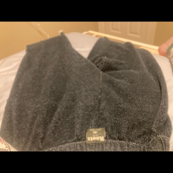 🦫 ROOTS SWEATPANTS SALT PEPPER MENS WOMENS USED IMPERFECT - Picture 5 of 15